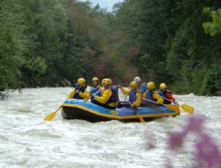 White water rafting Alps